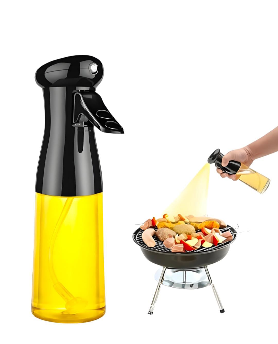 Glass SPRAYER AND DISPENSER OIL BOTTLE, 550 MI