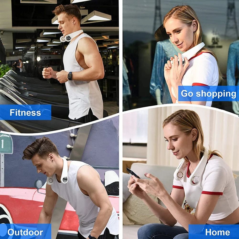 Plastic Neck Fans Chargeable, 4 hrs, 1800 mAh